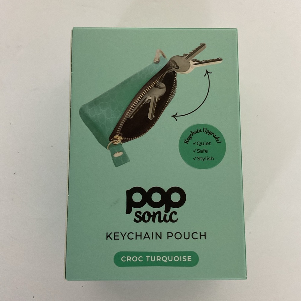 Pop Sonic. vegan Leather Keychain Chain Mini Coin Purse NWT